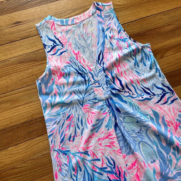 Lilly Pulitzer Amina Swing Dress in Kaleidoscope Coral Size Small - Picture 2 of 9